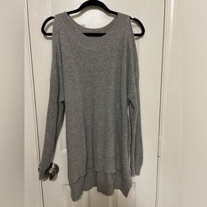 BP. Women’s Cold Shoulder Gray Sweater